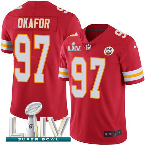 Kansas City Chiefs Nike #97 Alex Okafor Red Super Bowl LIV 2020 Team Color Youth Stitched NFL Vapor Untouchable Limited Jersey->youth nfl jersey->Youth Jersey